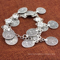 Shangjie OEM tobillera Bohemian Vintage metal coin tassel anklet dainty anklet money sign anklets